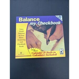 Balance My Check Book Pc Cd Rom Cosmi Brand New Sealed VTG XP Comp Win 98